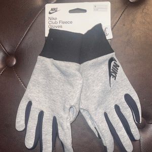 BNWT Nike Men's Tech Fleece Gloves Touchscreen Lightweight Grey Black